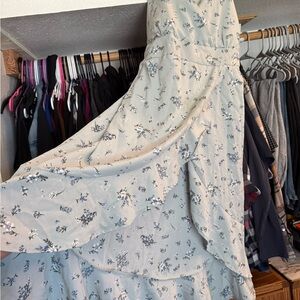 No Boundaries Blue Floral Dress